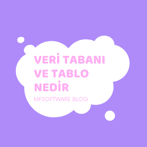 Veri Tabanı ve Tablo Nedir